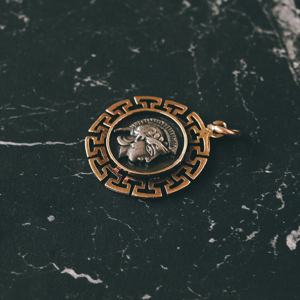 Neoclassical Greek Coin Pendant - Lost Owl Jewelry