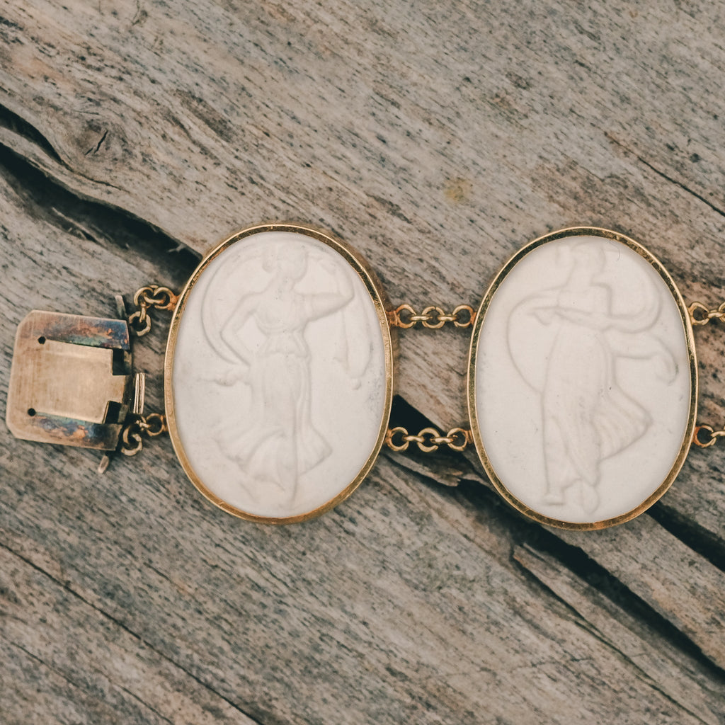 Neoclassical "The Muses" Cameo Bracelet - Lost Owl Jewelry