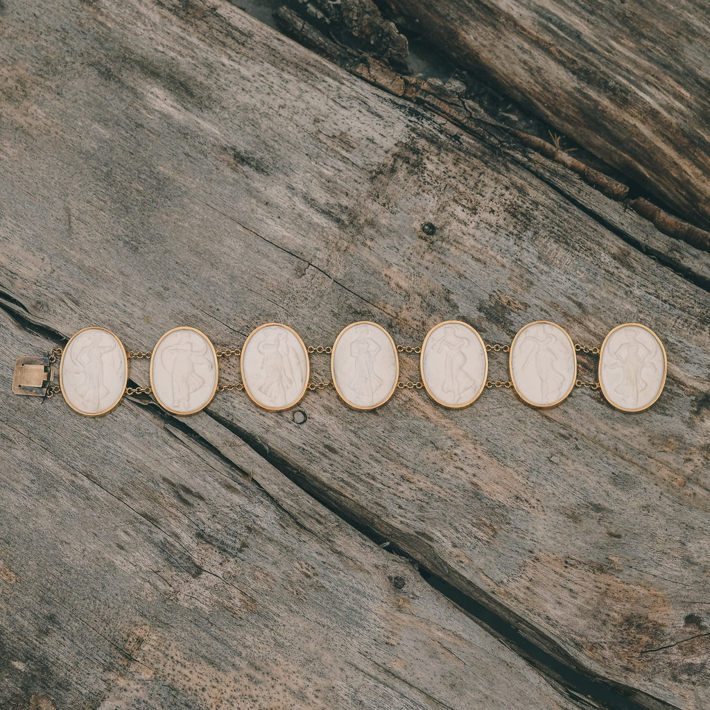 Neoclassical "The Muses" Cameo Bracelet - Lost Owl Jewelry