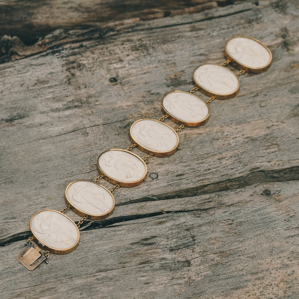 Neoclassical "The Muses" Cameo Bracelet - Lost Owl Jewelry