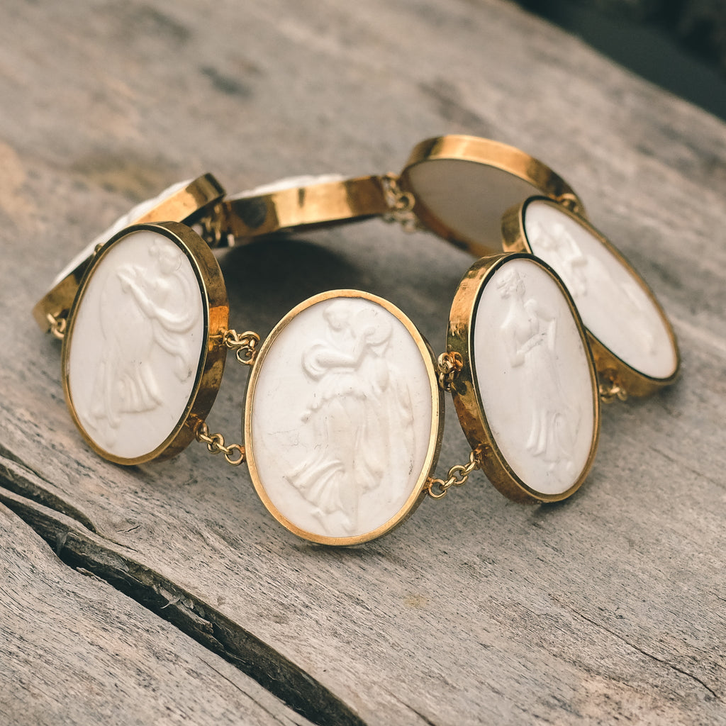Neoclassical "The Muses" Cameo Bracelet - Lost Owl Jewelry