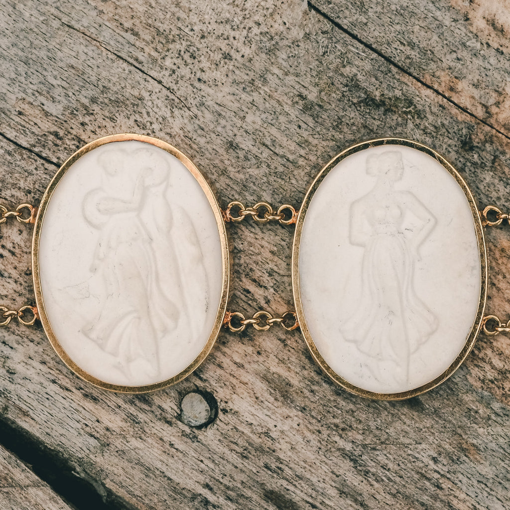 Neoclassical "The Muses" Cameo Bracelet - Lost Owl Jewelry