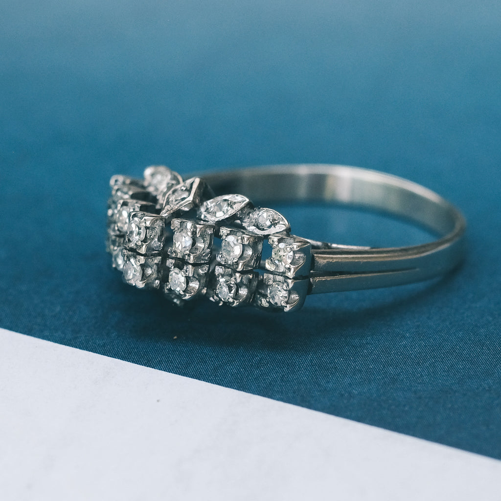 Post-Modern Stepped Double Row Ring – Lost Owl Jewelry