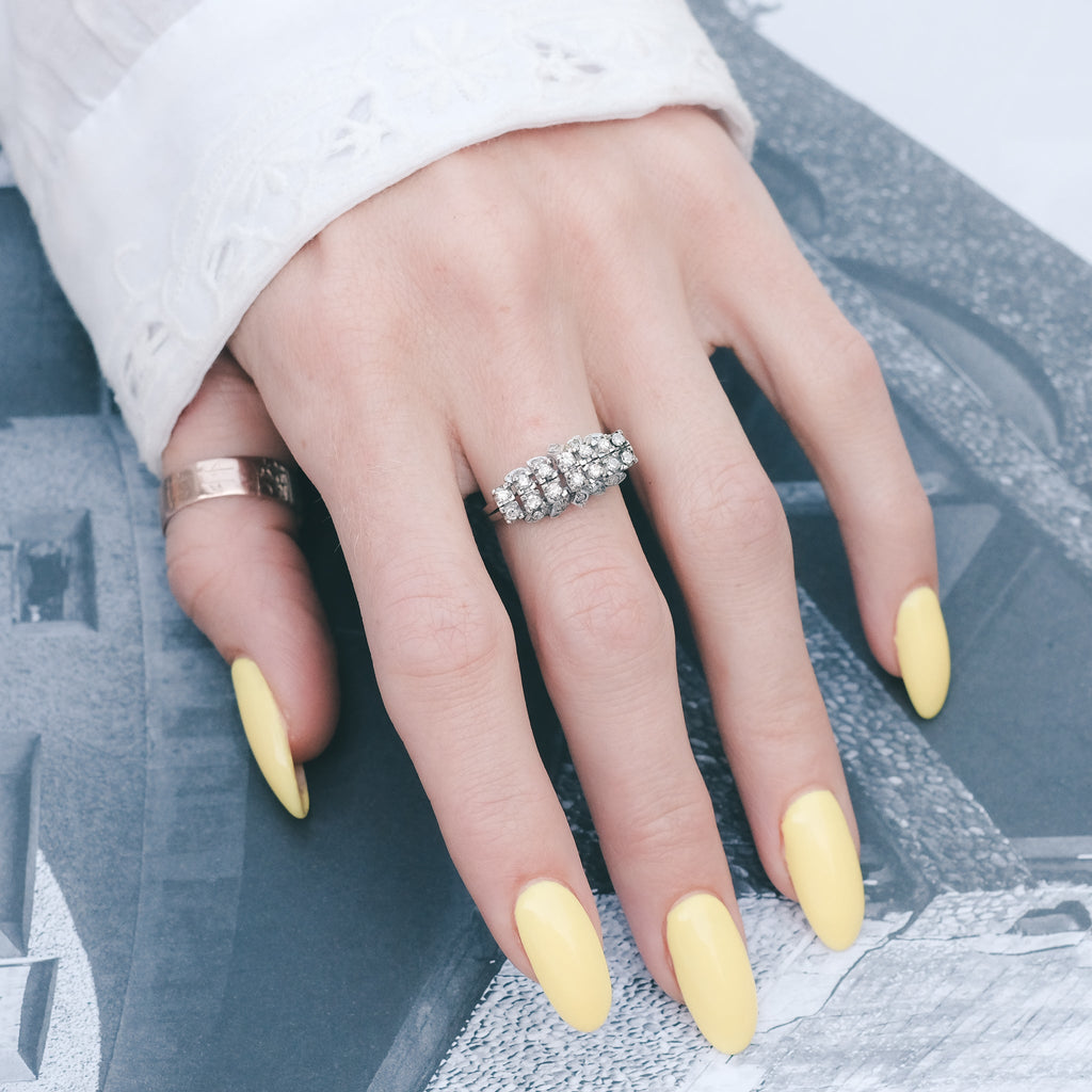 Post-Modern Stepped Double Row Ring – Lost Owl Jewelry