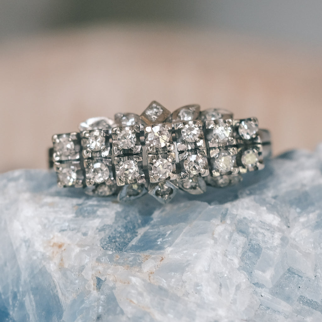 Post-Modern Stepped Double Row Ring – Lost Owl Jewelry