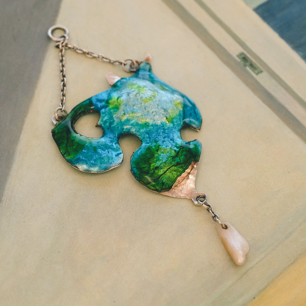 Psychedelic Arts & Crafts Pendant - Lost Owl Jewelry