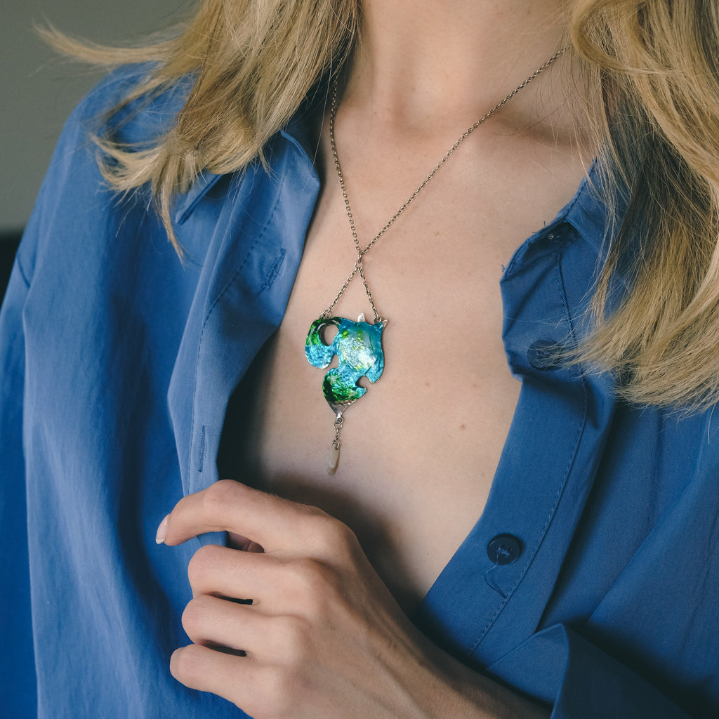 Psychedelic Arts & Crafts Pendant - Lost Owl Jewelry