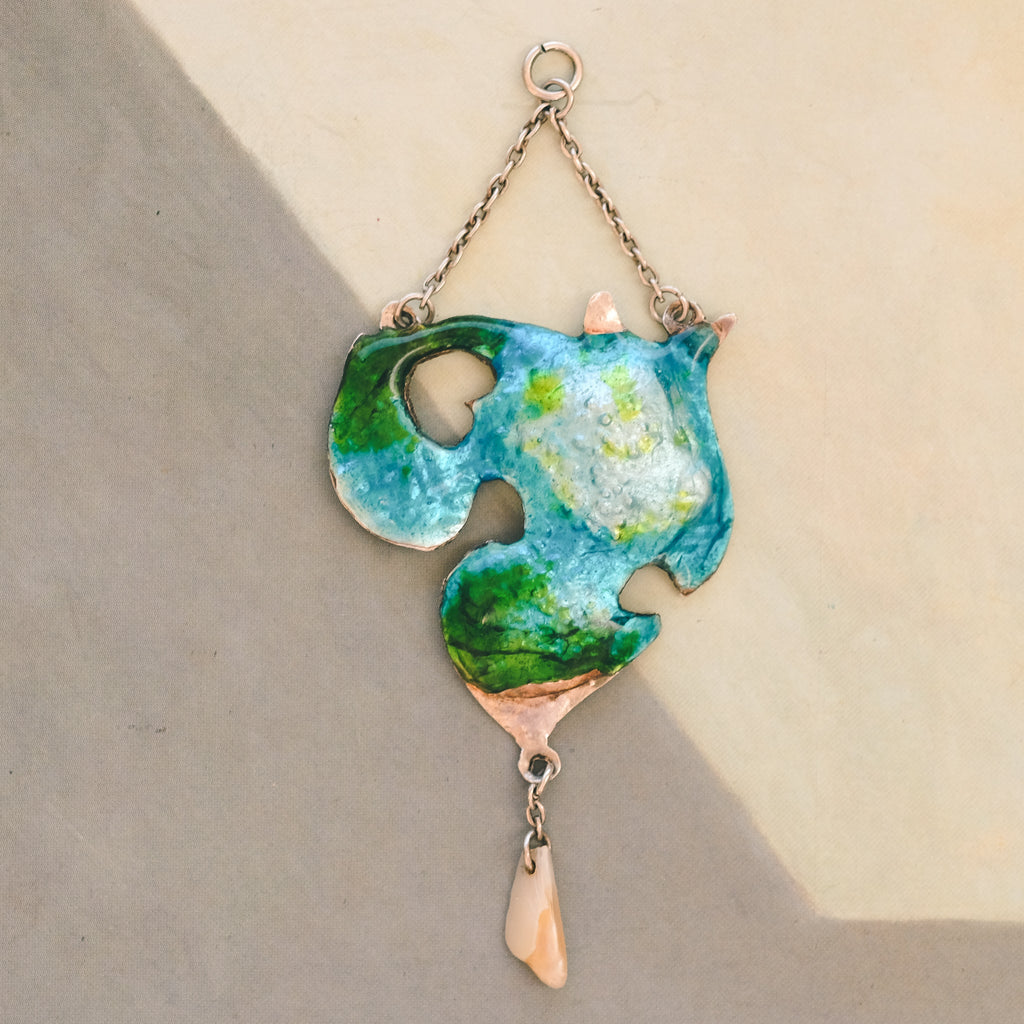 Psychedelic Arts & Crafts Pendant - Lost Owl Jewelry