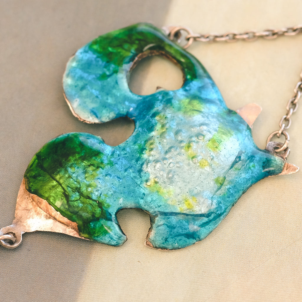 Psychedelic Arts & Crafts Pendant - Lost Owl Jewelry