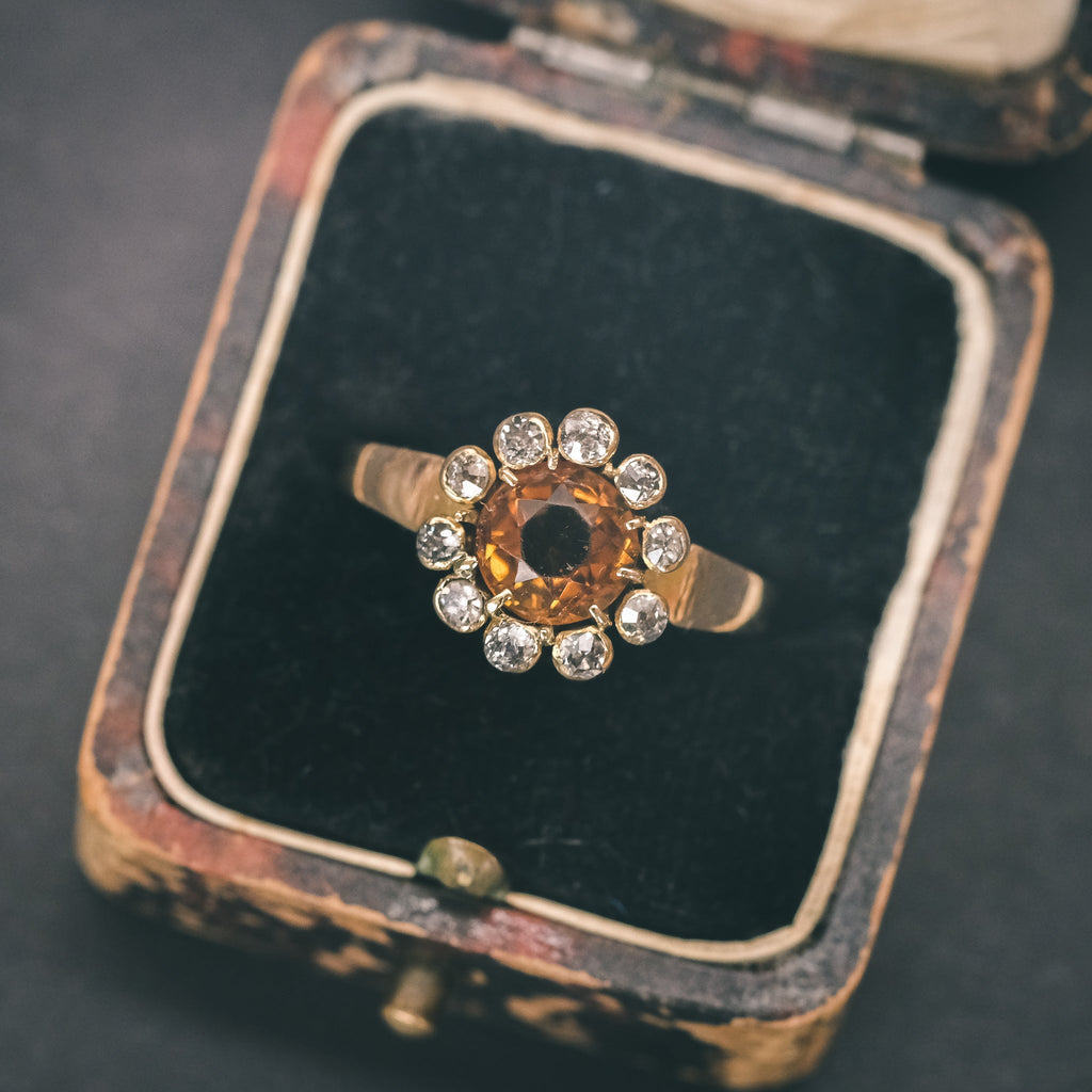 Victorian Citrine Solar Ring – Lost Owl Jewelry