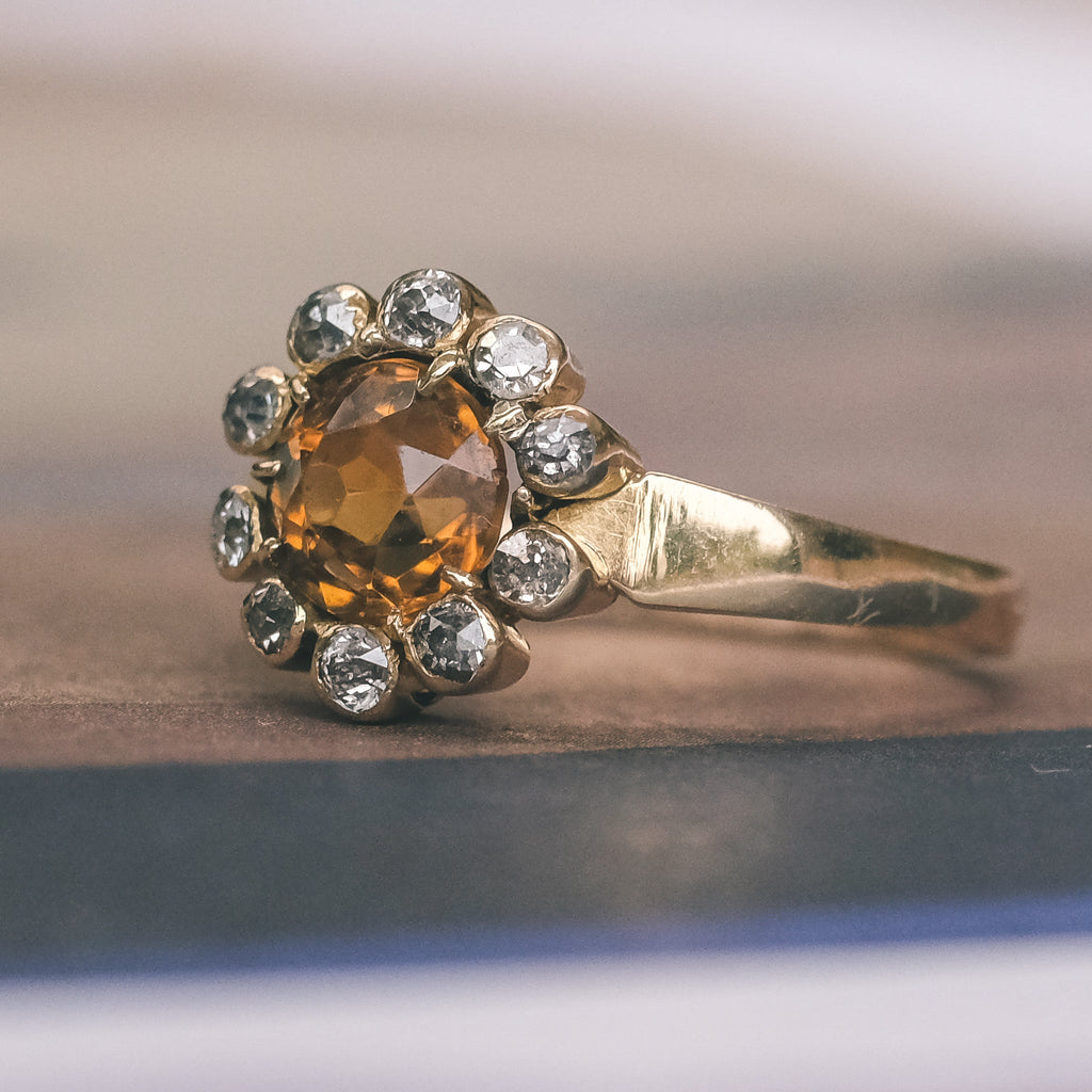 Victorian Citrine Solar Ring – Lost Owl Jewelry