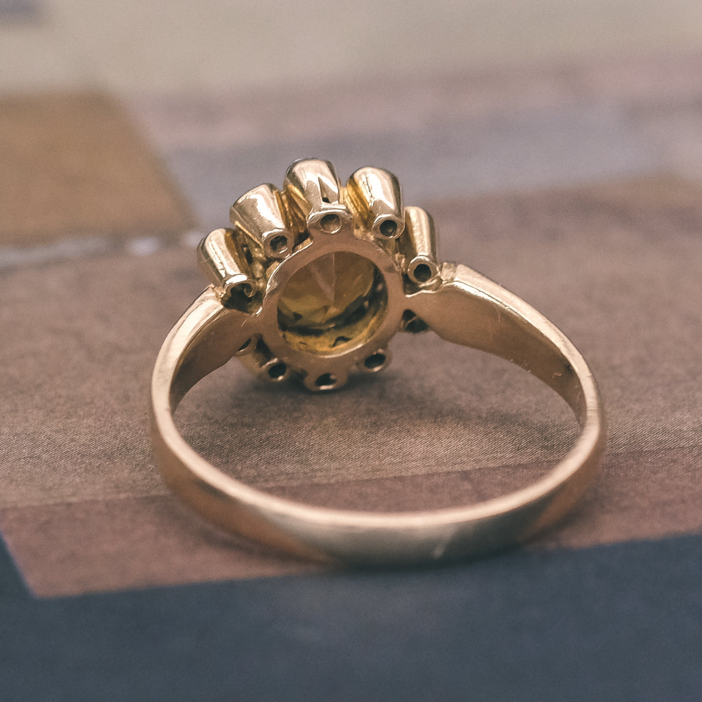 Victorian Citrine Solar Ring – Lost Owl Jewelry