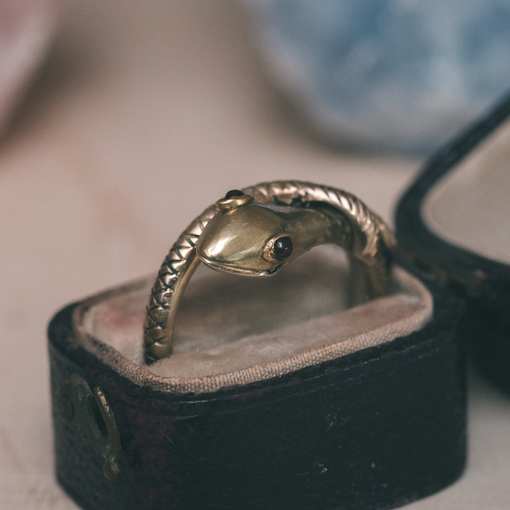 Victorian Cross-Hatched Snake Ring – Lost Owl Jewelry