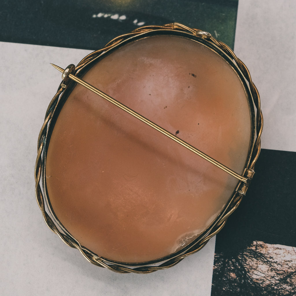 Victorian "Day & Night" Cameo Brooch - Lost Owl Jewelry