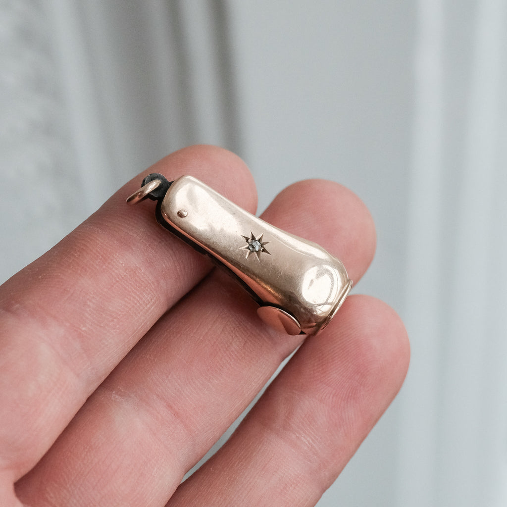 Victorian Diamond Cigar Cutter - Lost Owl Jewelry