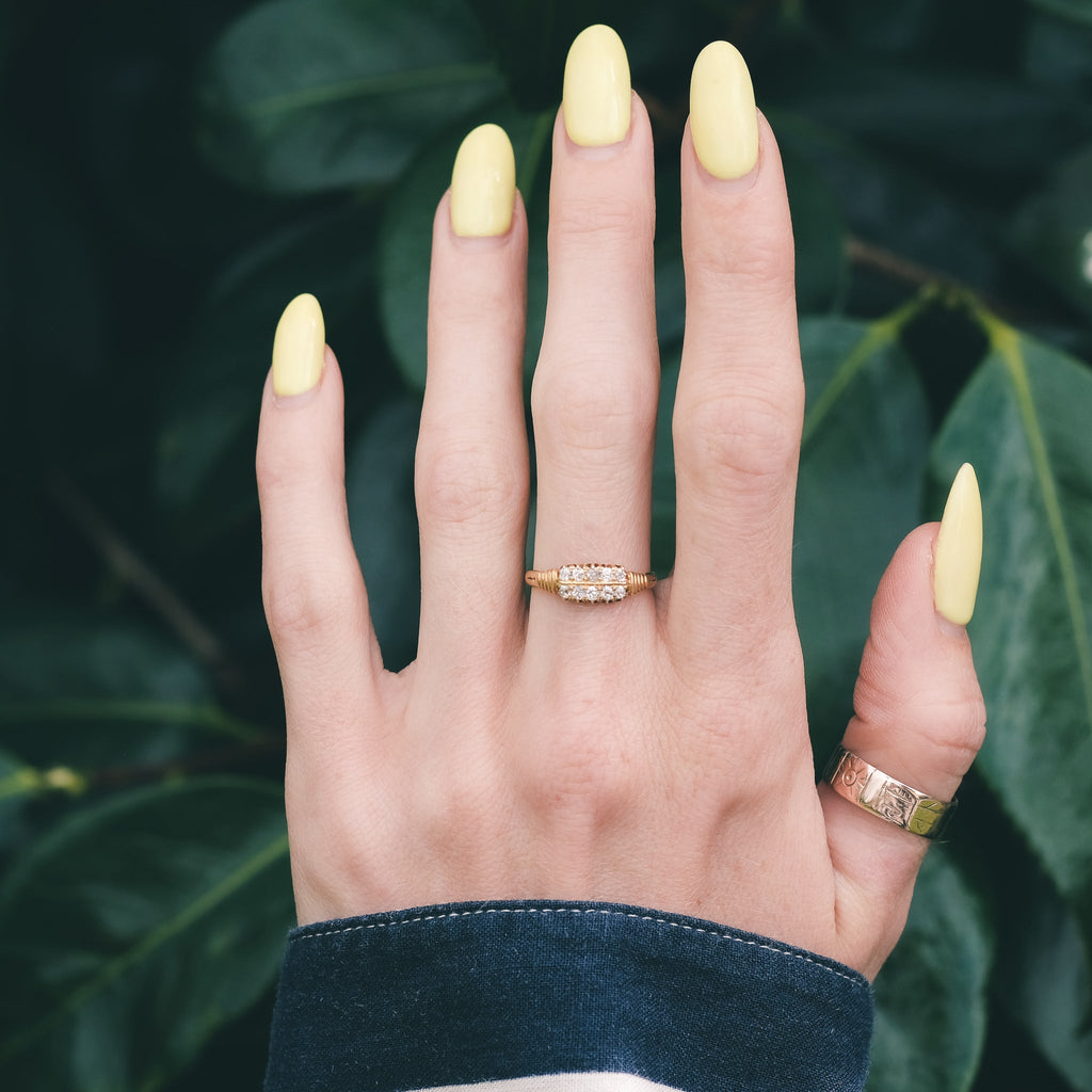 Victorian Diamond Double Row Ring - Lost Owl Jewelry