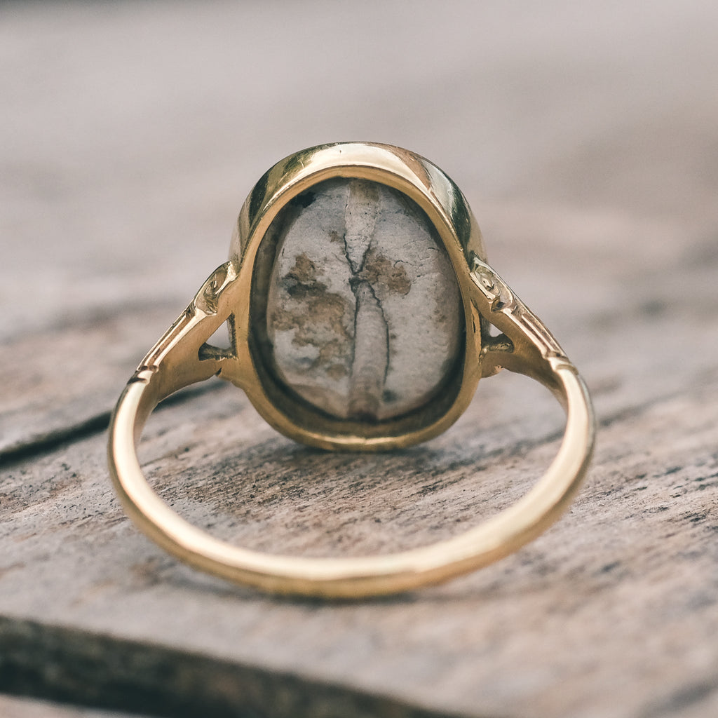 Victorian Egyptian Cartouche Ring - Lost Owl Jewelry