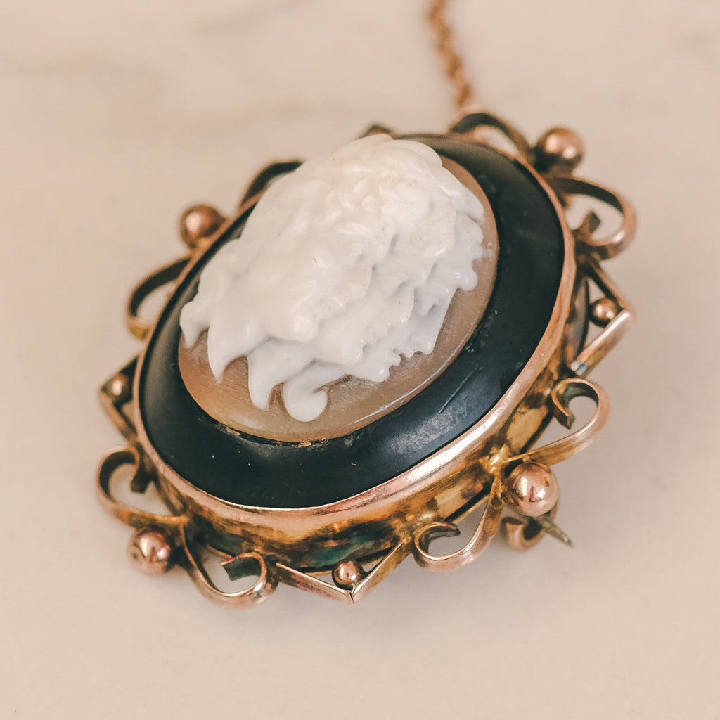 Victorian "First Triumvirate" Cameo Brooch - Lost Owl Jewelry