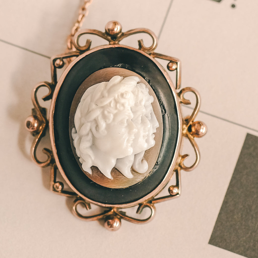 Victorian "First Triumvirate" Cameo Brooch - Lost Owl Jewelry
