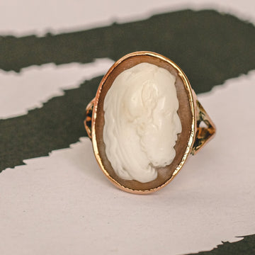 Victorian Herakles Cameo Ring - Lost Owl Jewelry