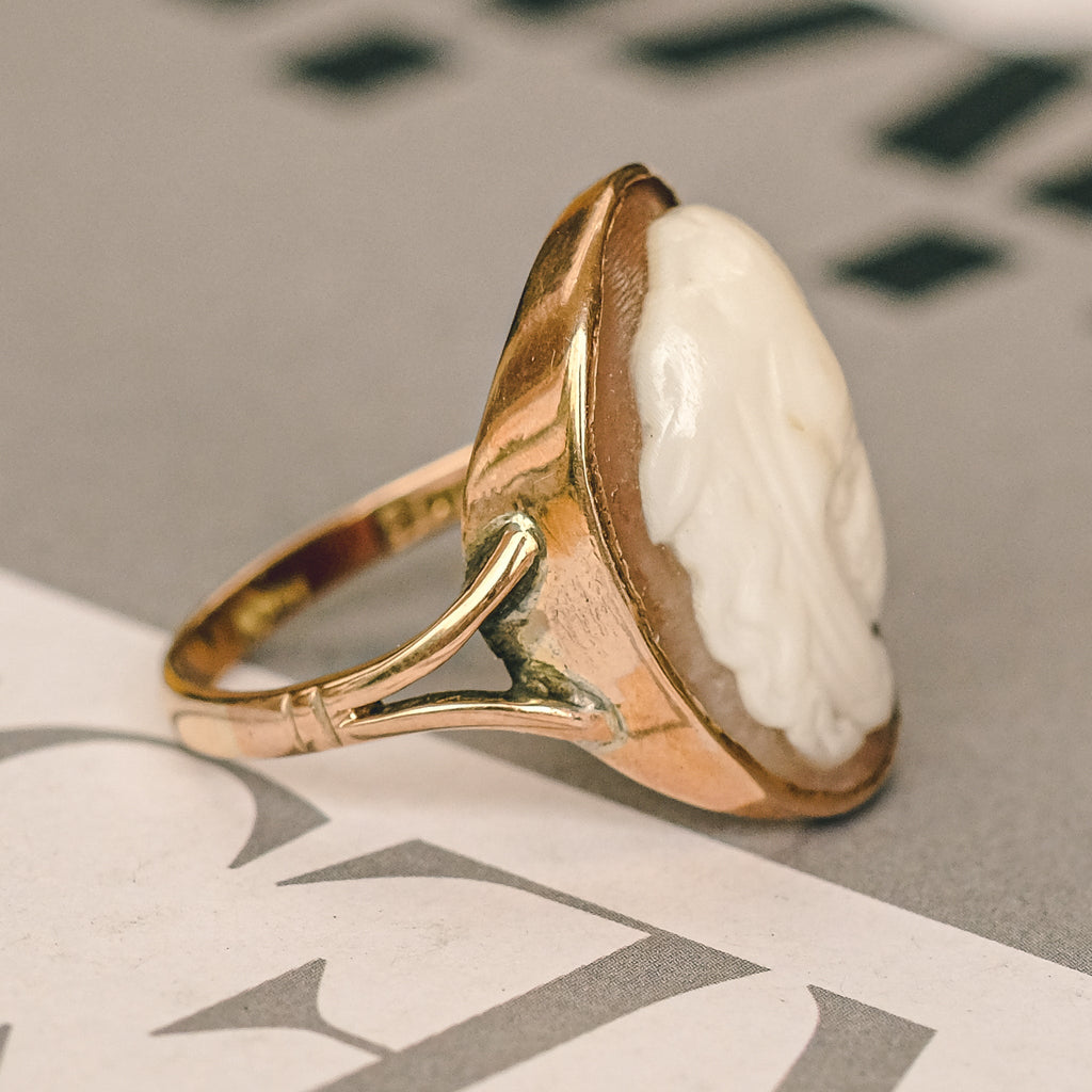 Victorian Herakles Cameo Ring - Lost Owl Jewelry