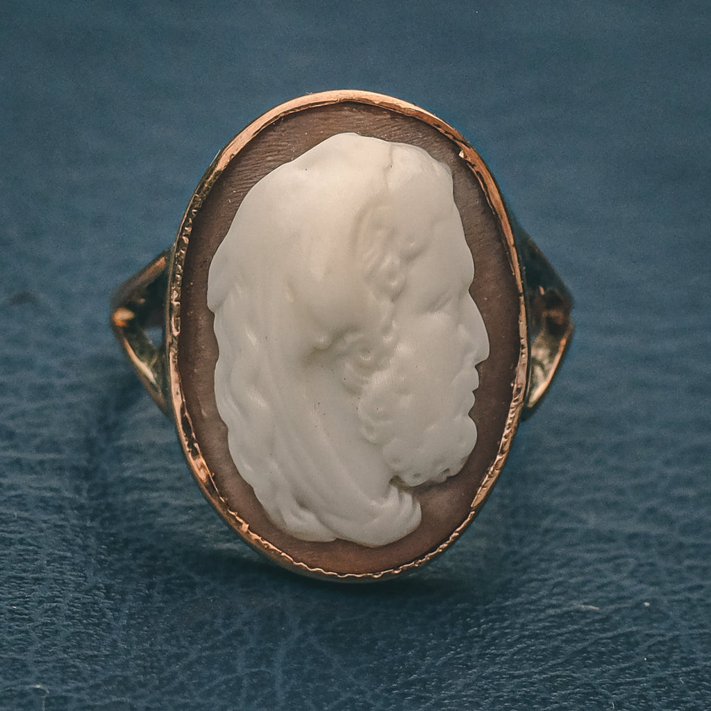 Victorian Herakles Cameo Ring - Lost Owl Jewelry