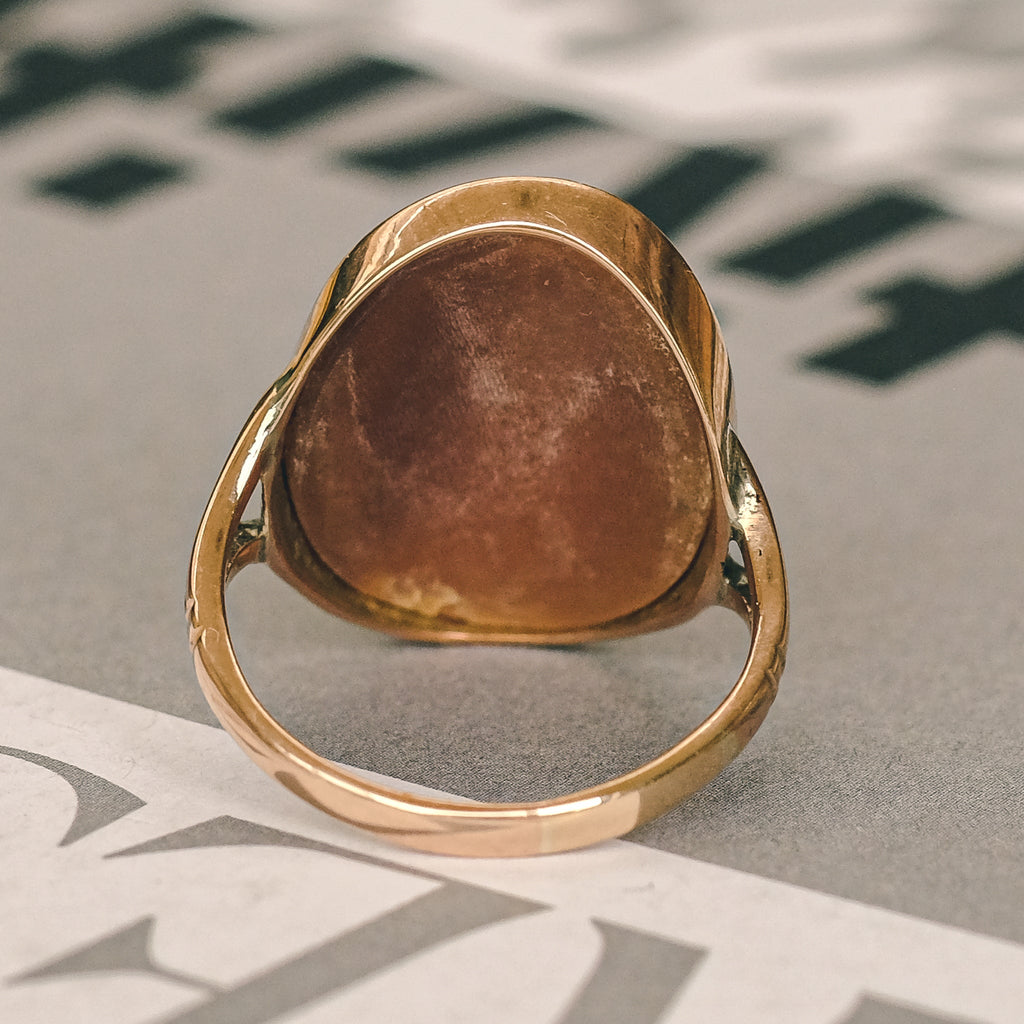 Victorian Herakles Cameo Ring - Lost Owl Jewelry