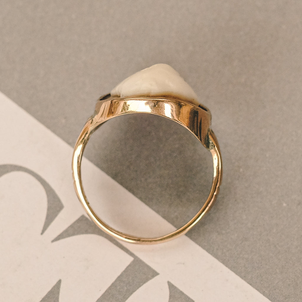 Victorian Herakles Cameo Ring - Lost Owl Jewelry