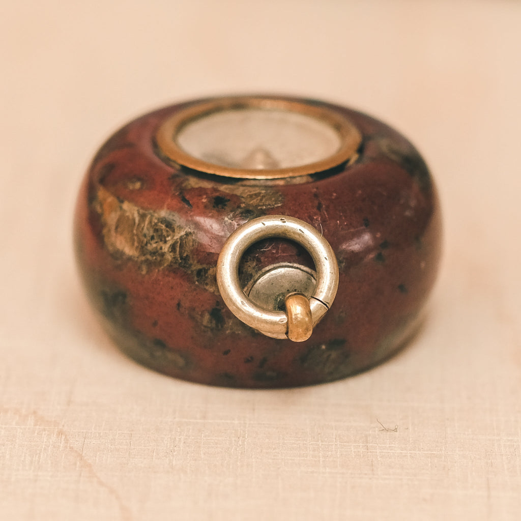 Victorian Jasper Compass Pendant - Lost Owl Jewelry