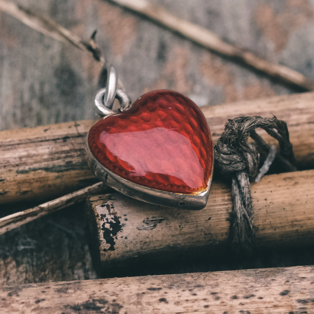 Victorian Love Heart Pendant - Lost Owl Jewelry