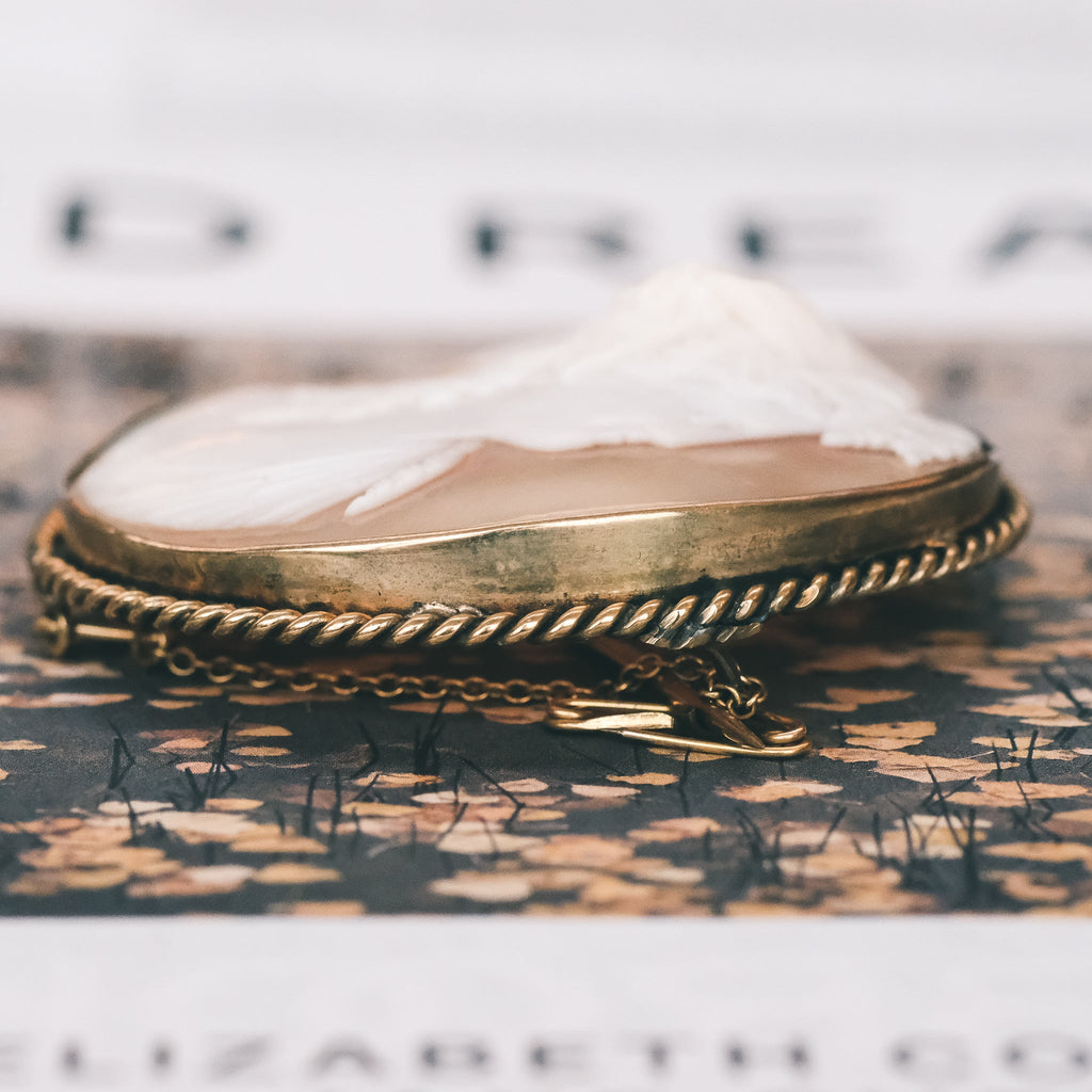 Victorian Maenad Cameo Brooch - Lost Owl Jewelry