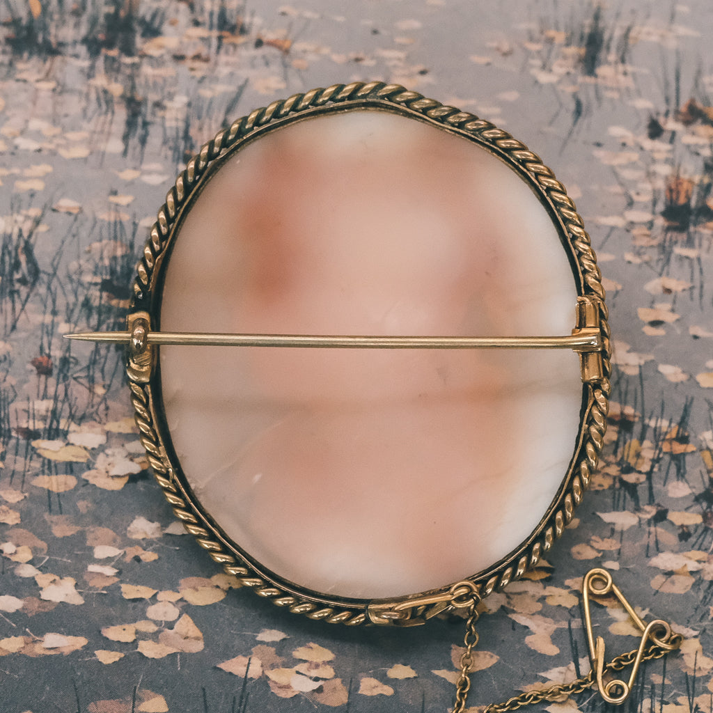 Victorian Maenad Cameo Brooch - Lost Owl Jewelry