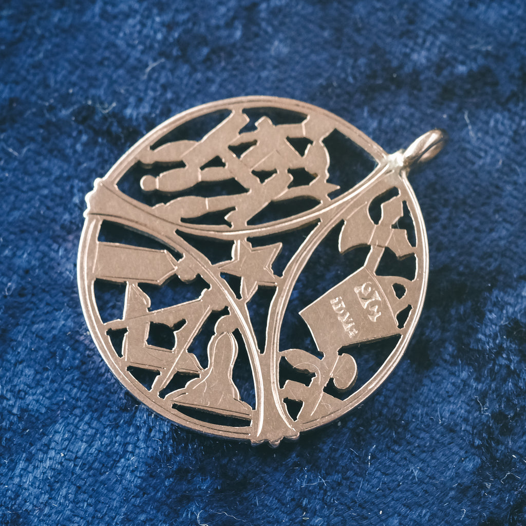 Victorian Masonic Pendant - Lost Owl Jewelry