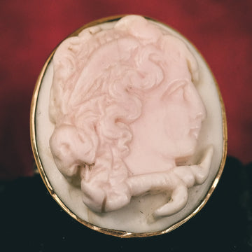 Victorian Medusa Cameo Ring - Lost Owl Jewelry