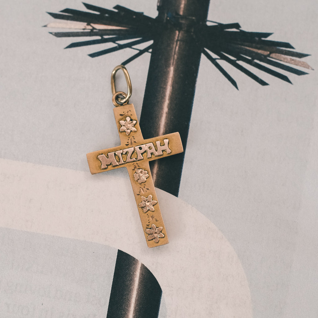 Victorian MIZPAH Cross Pendant - Lost Owl Jewelry