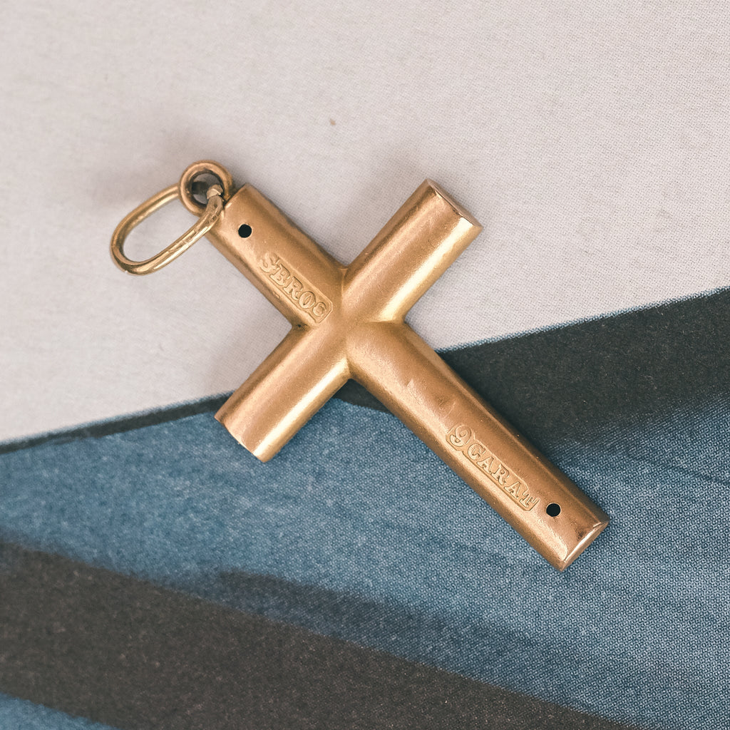 Victorian MIZPAH Cross Pendant - Lost Owl Jewelry