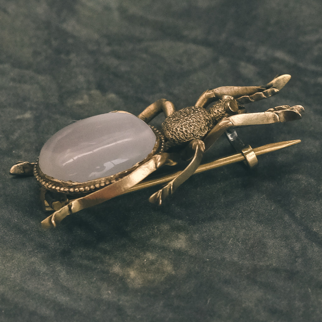 Victorian Moon Beetle Brooch - Lost Owl Jewelry