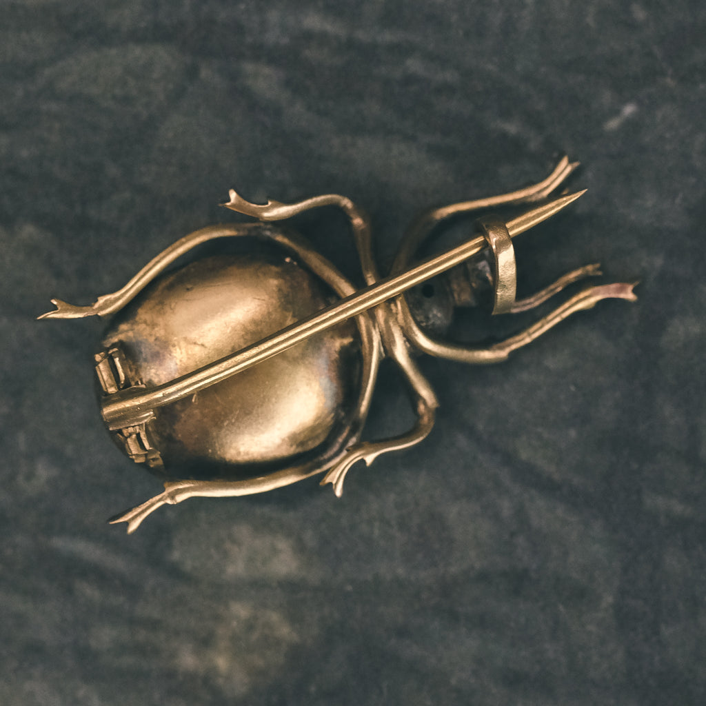 Victorian Moon Beetle Brooch - Lost Owl Jewelry