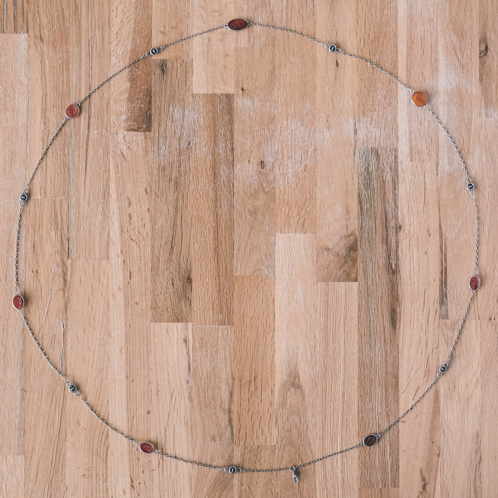 Victorian Neoclassical Intaglios Guard Chain - Lost Owl Jewelry