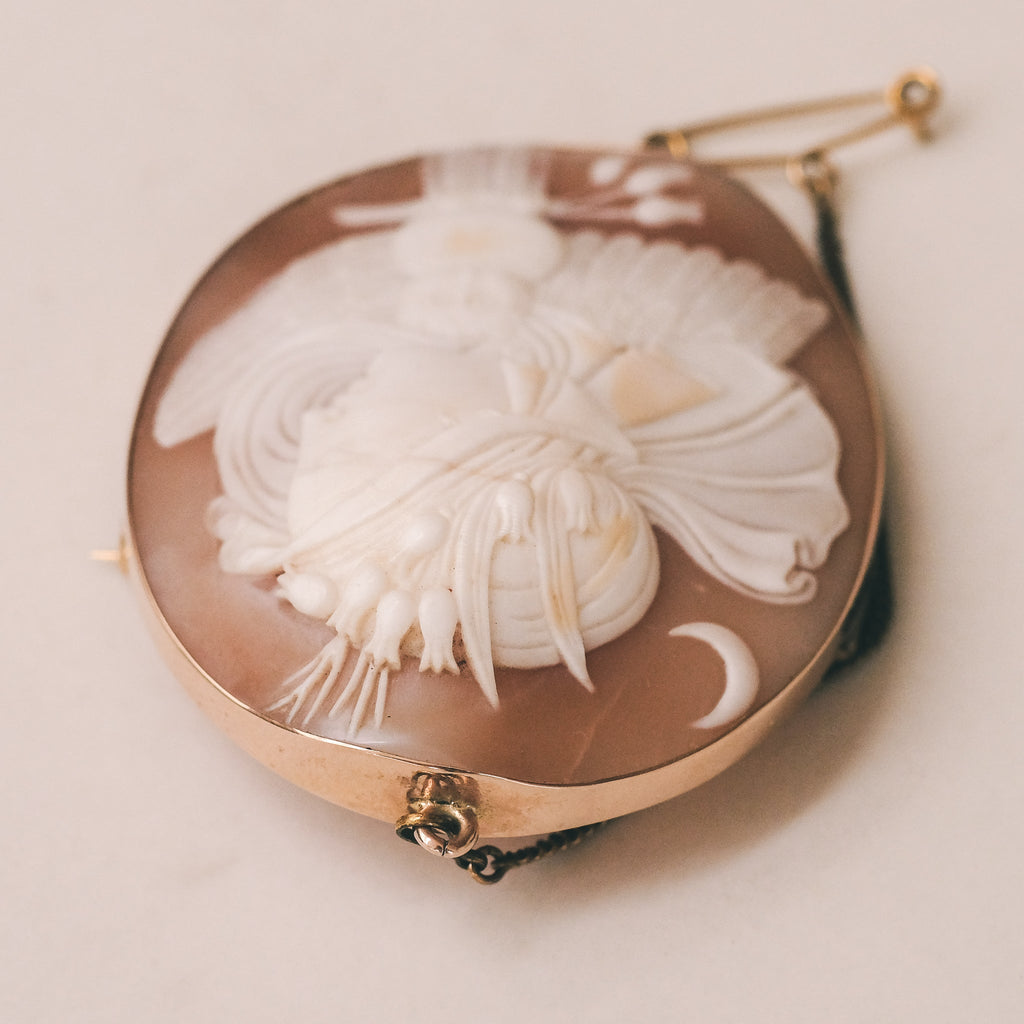 Victorian Nyx Cameo Brooch - Lost Owl Jewelry