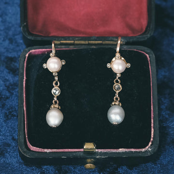 Victorian Pearl Drop Earrings - Lost Owl Jewelry