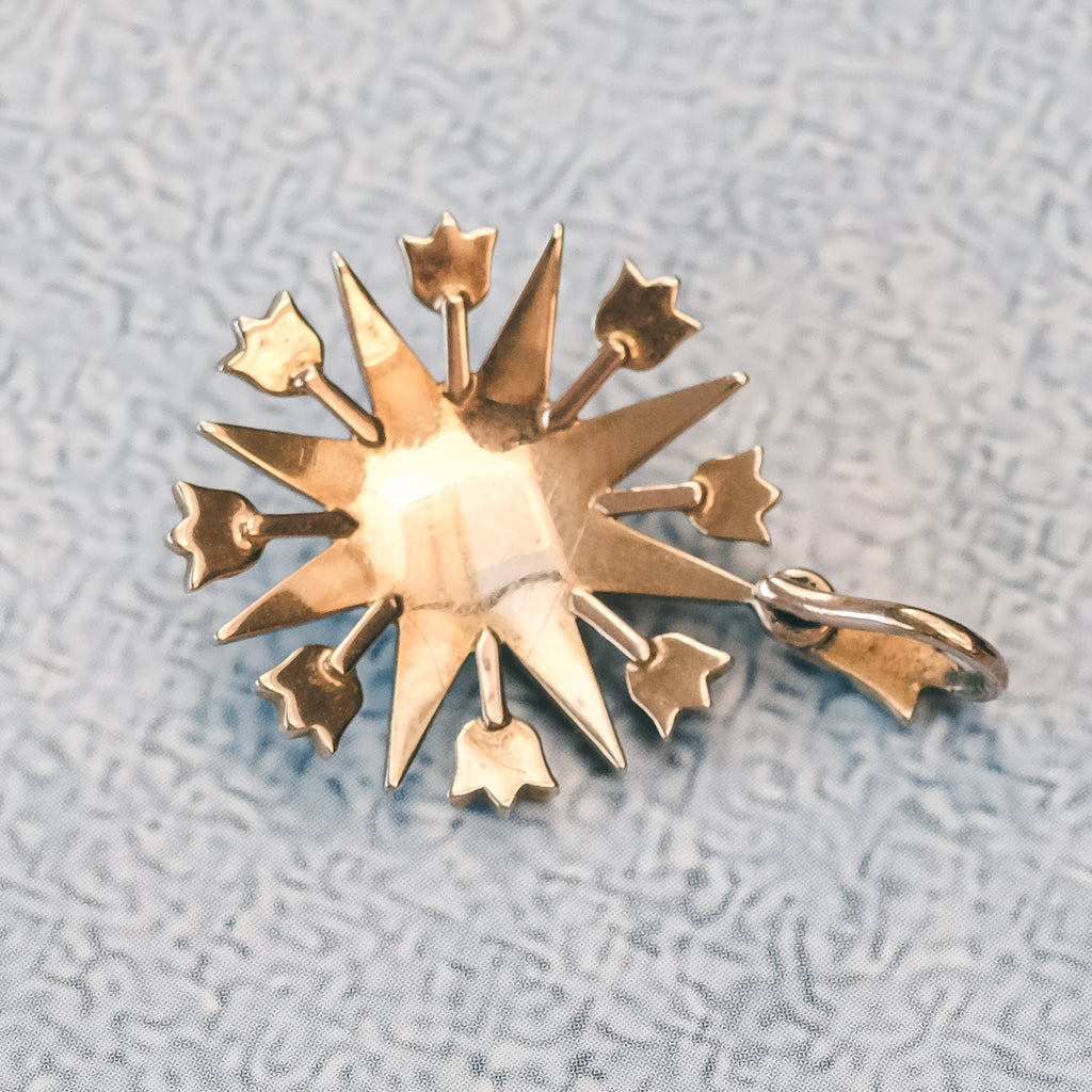 Victorian Pearl Snowflake Pendant - Lost Owl Jewelry