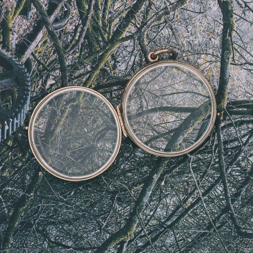 Victorian Rock Crystal Locket - Lost Owl Jewelry