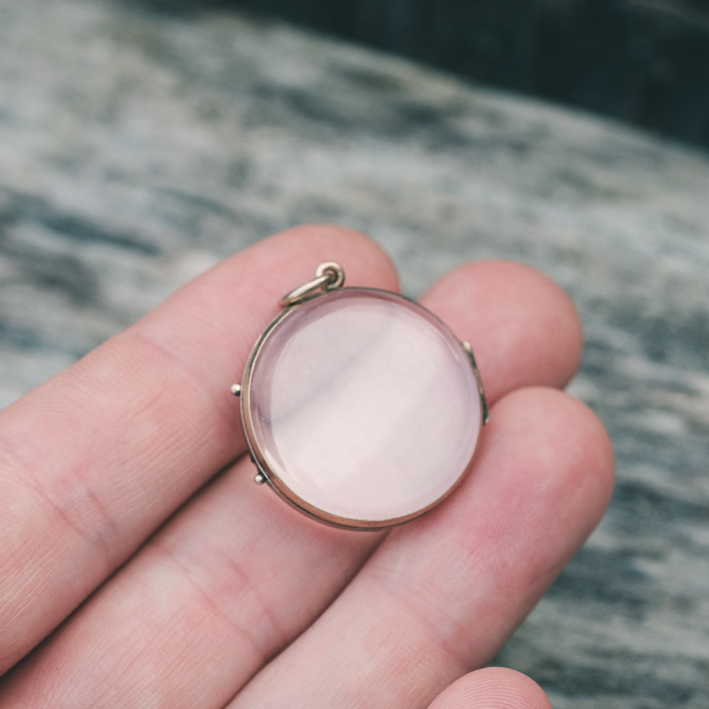 Victorian Rock Crystal Locket - Lost Owl Jewelry