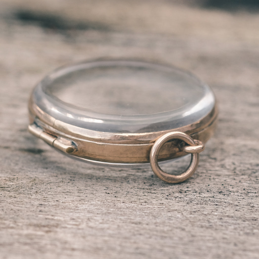 Victorian Rock Crystal Locket - Lost Owl Jewelry