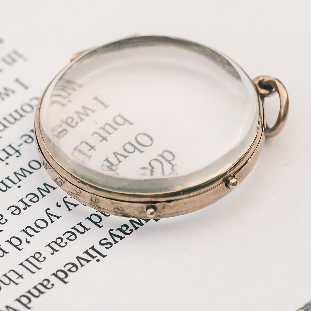 Victorian Rock Crystal Locket - Lost Owl Jewelry