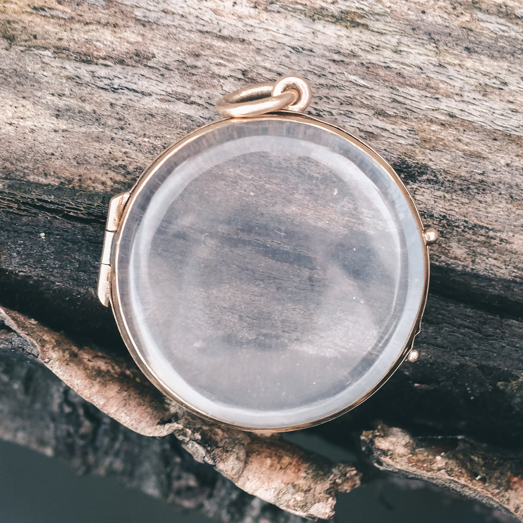 Victorian Rock Crystal Locket - Lost Owl Jewelry