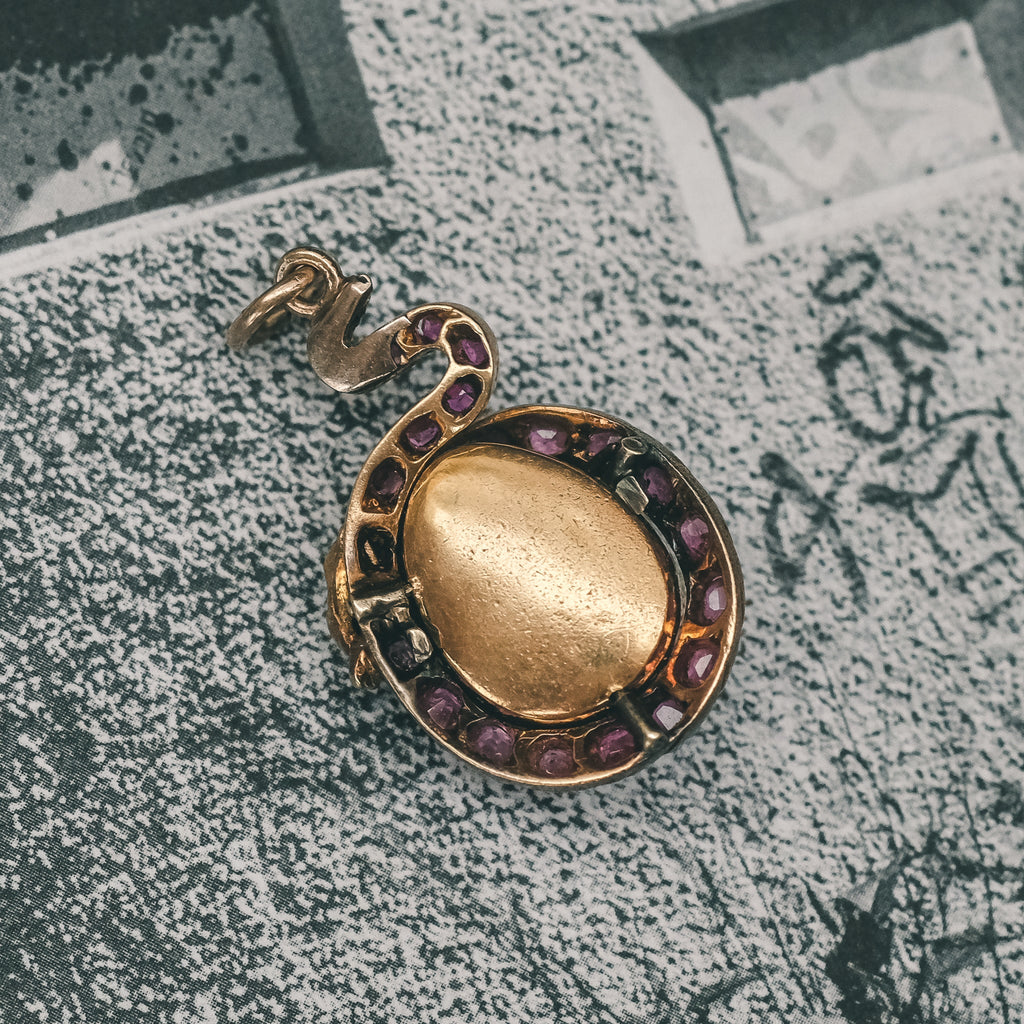 Victorian Serpent & Pearl Pendant - Lost Owl Jewelry