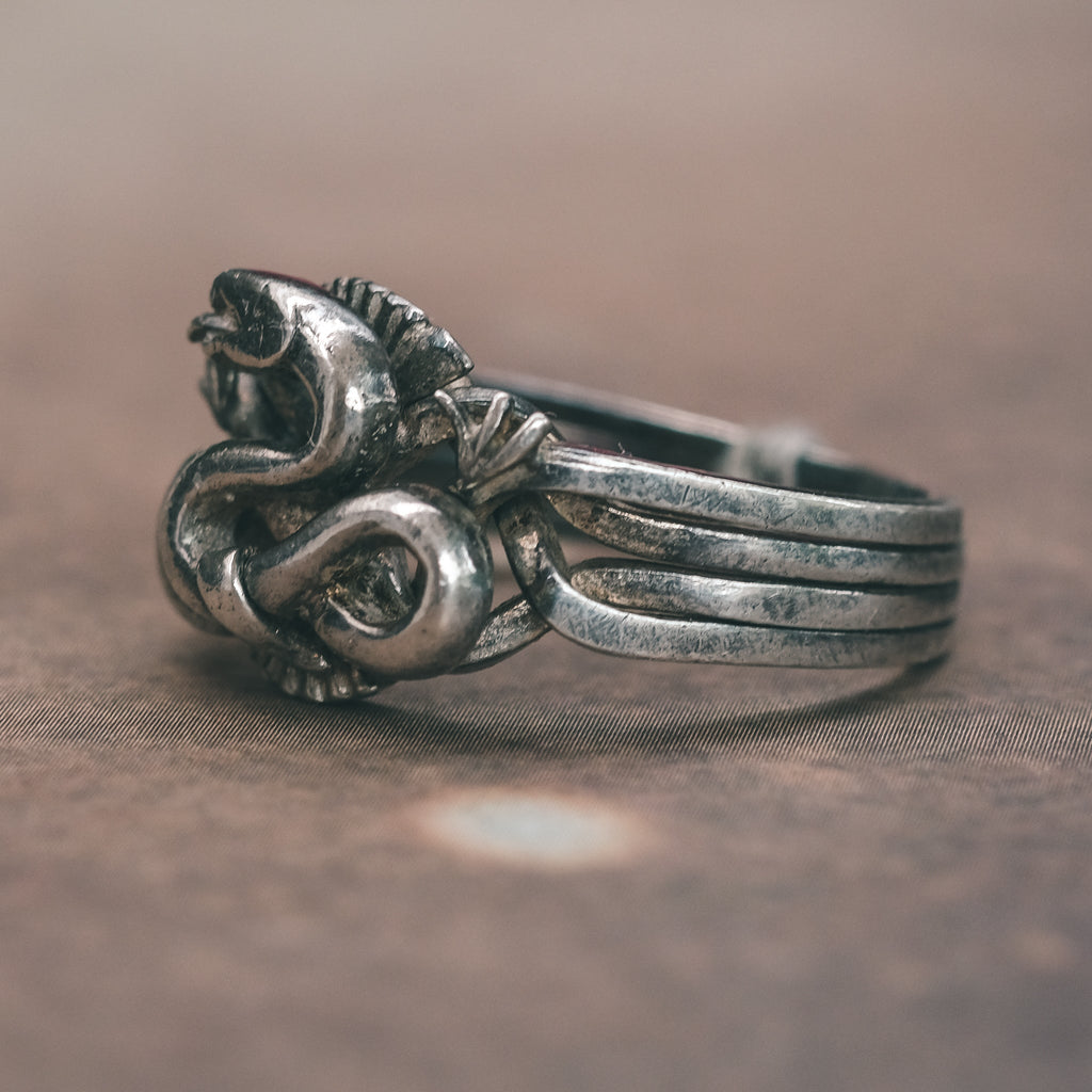 Victorian Serpent Puzzle Ring - Lost Owl Jewelry