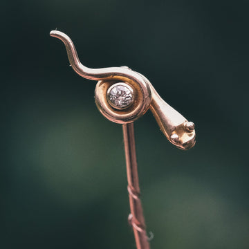 Victorian Serpent Stick Pin - Lost Owl Jewelry